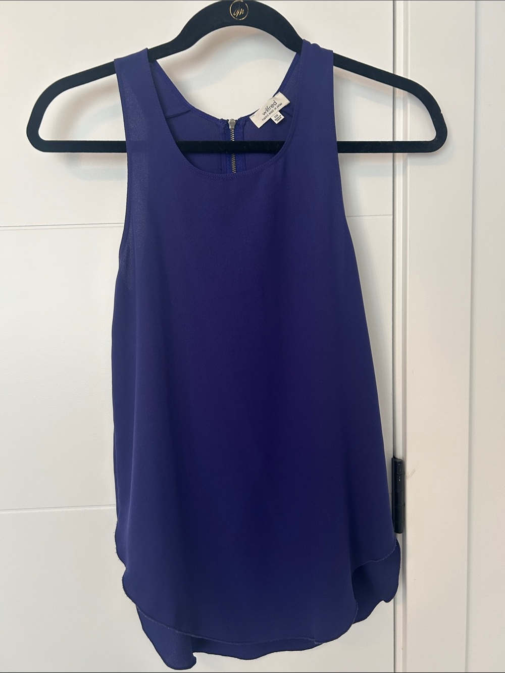 Wilfred Sleeveless Scallop-Hem Camisole Purple XXS